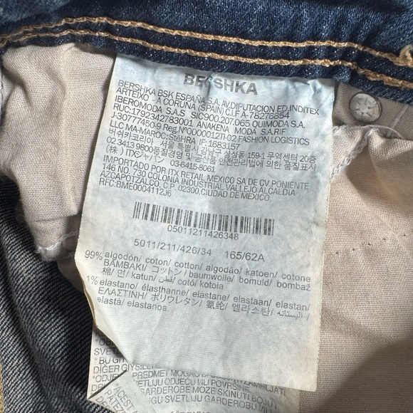 Bershka Jeans Womens 2 Blue Flare Mid Rise Medium Wash - Picture 4 of 10